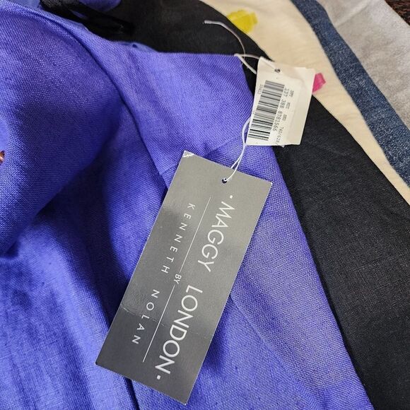 Maggy London blue linen sleeveless dress - Picture 3 of 4